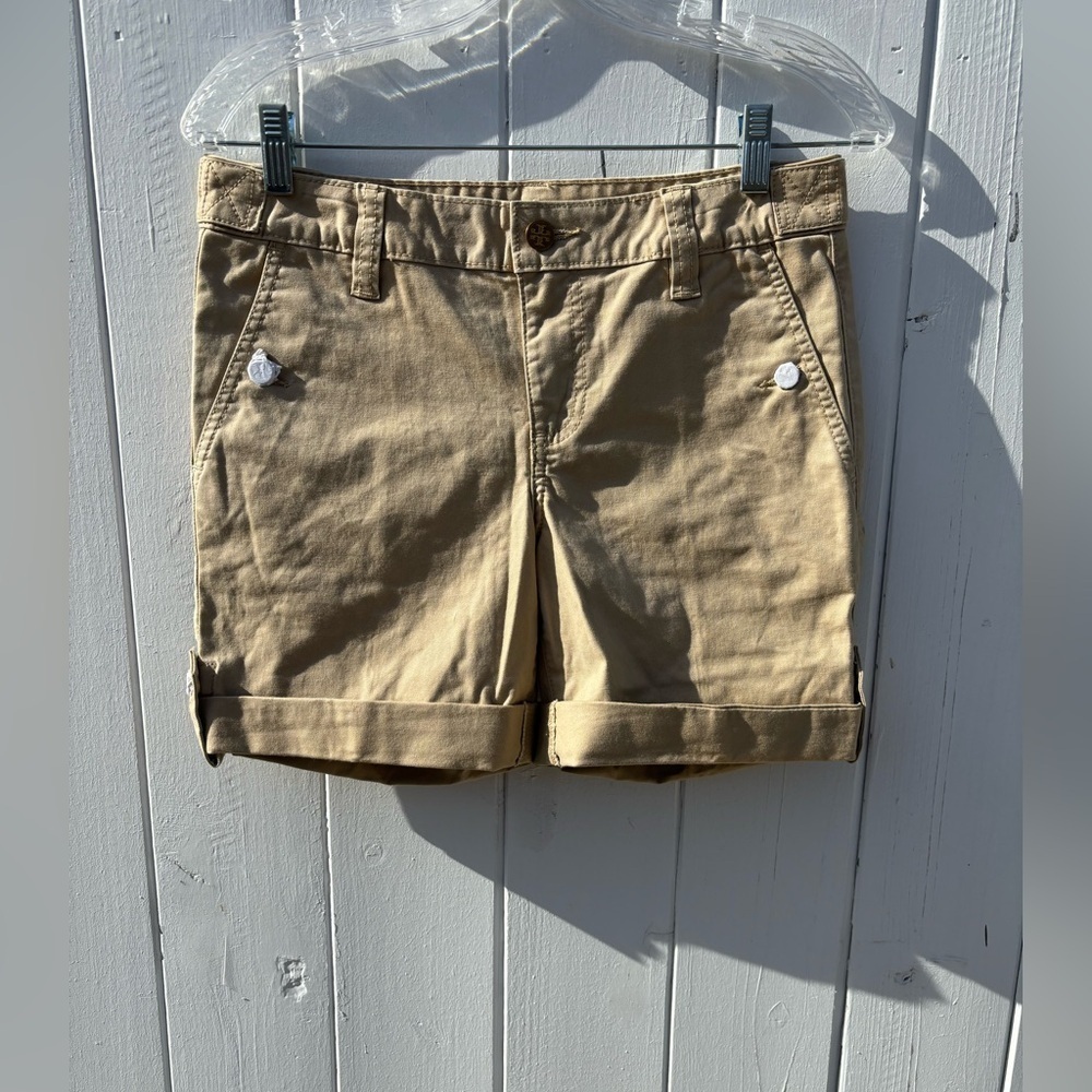 Tory Burch Convertible Khaki Safari Shorts NWT Size 26